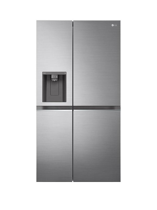 LG NatureFRESH GSLV70PZTD Side-by-Side WiFi Fridge Freezer with Water & Ice Dispenser - Shiny Steel - 635L